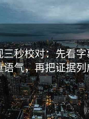 人人影视三秒校对：先看字幕是不是加重语气，再把证据列成条