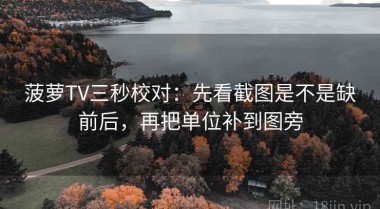 菠萝TV三秒校对：先看截图是不是缺前后，再把单位补到图旁